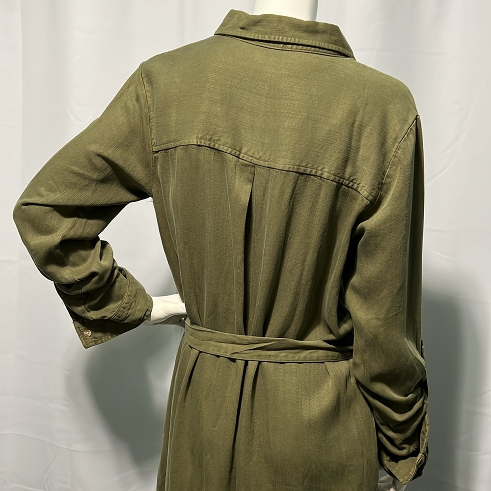 NWT Thread & Supply Long Sleeve Bobbi Dress Olive Green Large - Picture 12 of 17